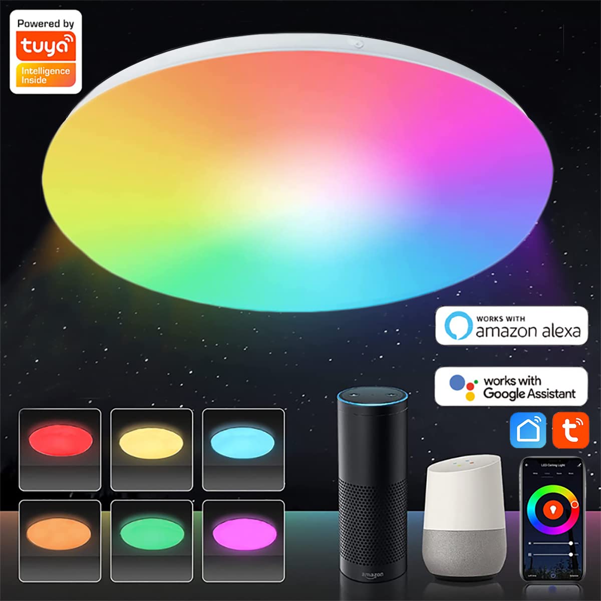 Amazon.co.jp : BBE Alexa対応 スマート LED シーリングライト APP制御